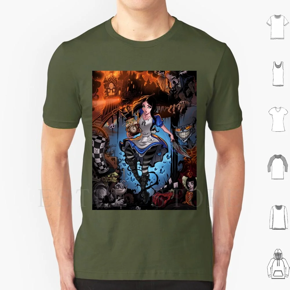 Alice In T Shirt Stampa Cotone Abel Abelart Abel Art Up Alice In Alice Regina Rossa Alice Pazza Ritorno Scuro Alice Vorpal
