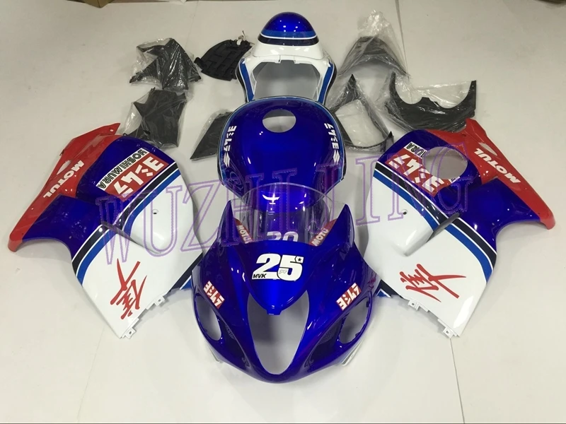 Обтекатели HAYABUSA 97 98 наборы для тела Suzuki GSXR1300 2001 сине-белые красный обтекатель abs Gsx 1300R 1997-2007