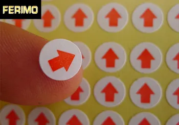 

Retail Round Self Adhesive Red Arrows Label Mark Stickers for Industry Defective Product QC Check Unqualified Label Sticky Tags