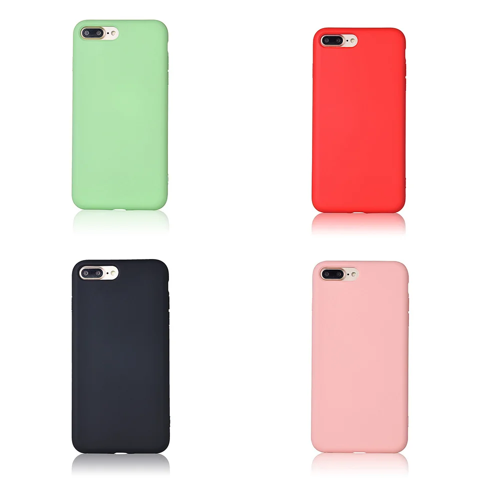 Texture Candy Solid Color Simple Liquid Silicone For Apple Iphone