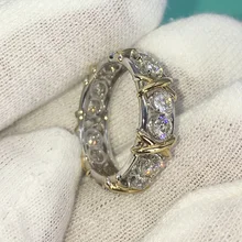 18K 750Au Золотое кольцо с муассанитом и бриллиантом, обручальное кольцо D цвета VVS с национальным сертификатом MO-H100105