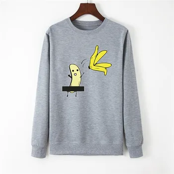 

Autumn Funny Banana Print Women Hoodie Long Sleeve Pullover Sweatshirt Hoodies Women O-NECK Clothes Casual Tops Harajuku Shirt