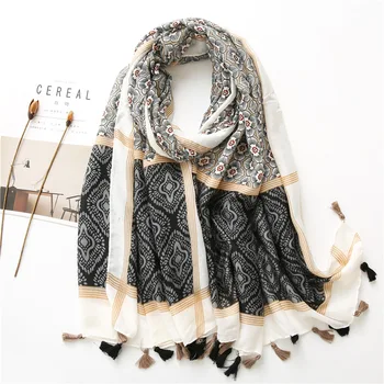 

2020 new style, luxury fashion cotton and linen scarf, women autumn and winter personalized decoration to keep warm scarf