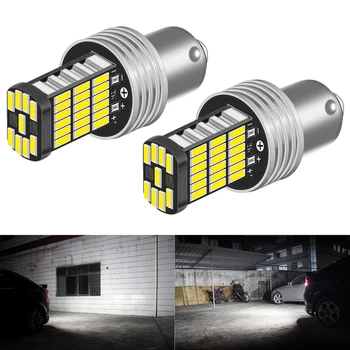 

2pcs P21W 1156 BA15S LED Bulbs 4014 LED Car Turn Signal Reverse Brake Ligh 6500K Xenon White Car LED Lights