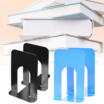 

Simple Metal Bookend Heavy Duty Non Skid Book Support Desk Stand Home Office Book Holder Children Student Nonskid Desk Organizer