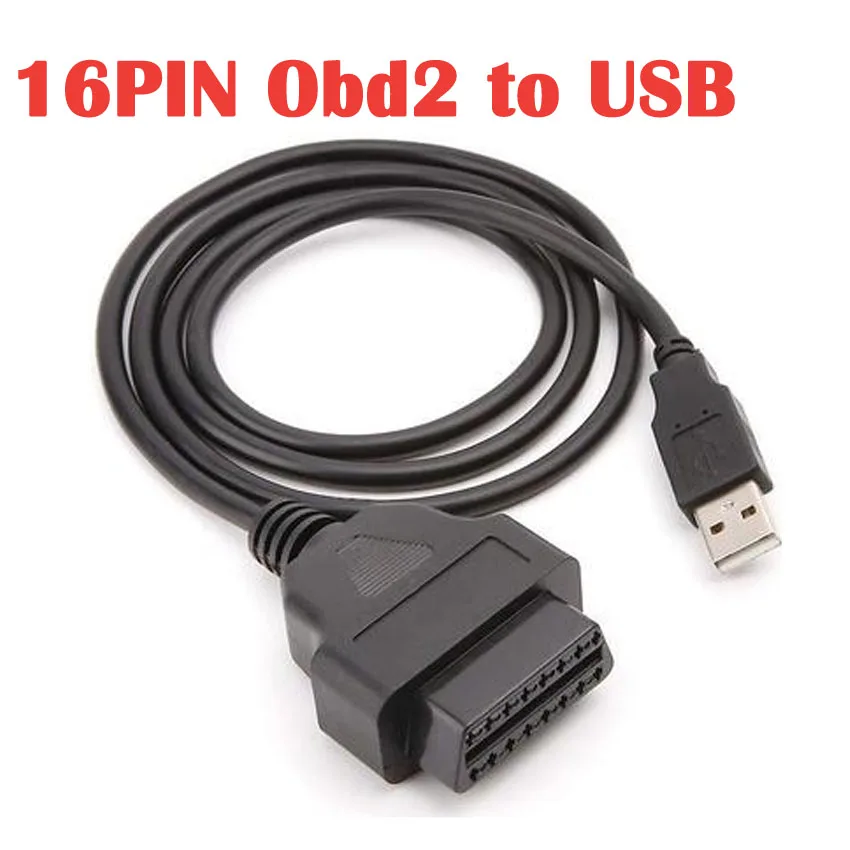 16PIN Obd2 женский манекен головы для USB 2 0 волоконно оптический кабель автомобиля
