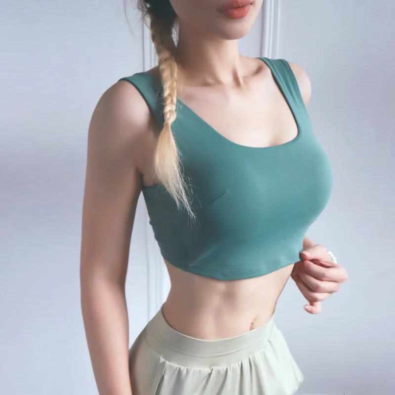 Green Бесшовная спортивная одежда с эффектом пуш-ап для женщин, спортивные бюстгальтеры Bh Vrouwen, бюстгальтер, Быстросохнущий женский топ с подкладкой, спортивный жилет для йоги, топы для спортзала - Цвет: Green