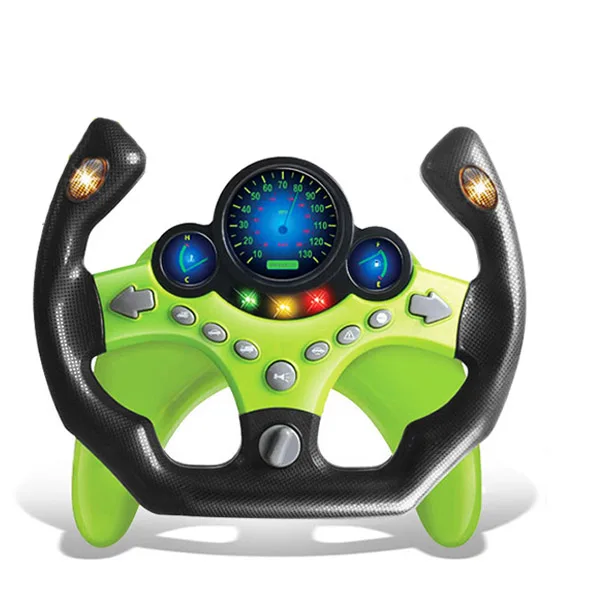 Green Игрушки для малышей, развивающая игрушка на рулевом колесе, игрушечный светильник для моделирования звука, игрушечный автомобиль для детей дошкольного возраста, игрушка в подарок - Цвет: Green