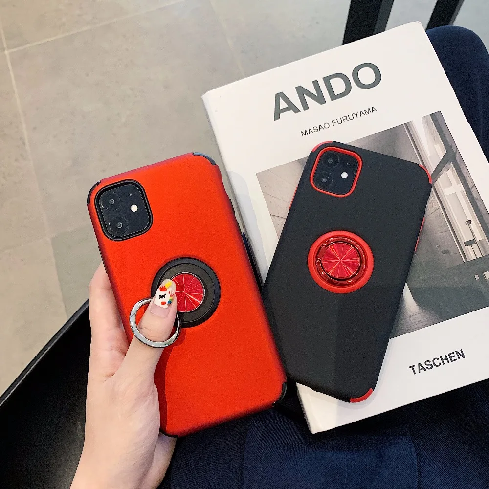 20 шт./лот, цветное кольцо+ TPU+ PC защитный чехол для iphone 6 7 8 X XS XR XS Max 6 7 8 plus 11 Pro Max, Жесткий Чехол