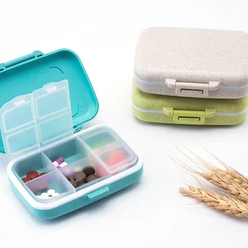 

6 Slots Moisture-proof Pill Box Pills Organizer Case Portable Travel Drugs Storage Container Medicine Box