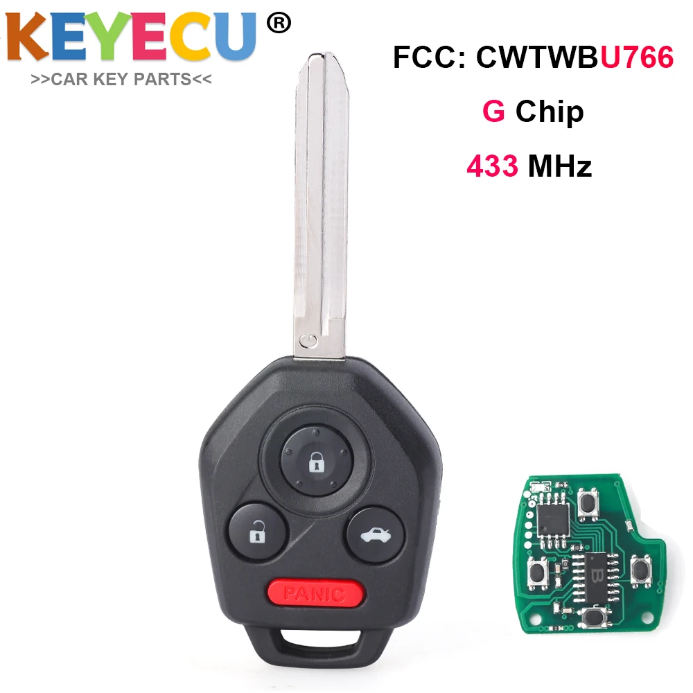 Keyecu Remote Control Car Key For Subaru Forester Impreza Wrx Xv