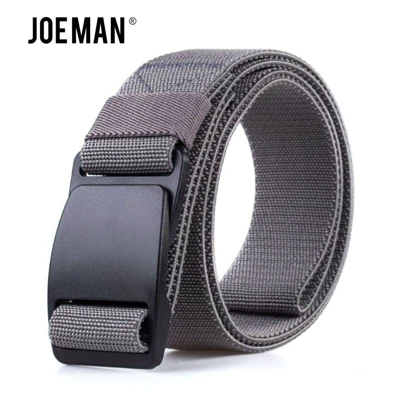 Nylon Belt Plastic Buckle Stretch Elastic Belt For Men Army Style