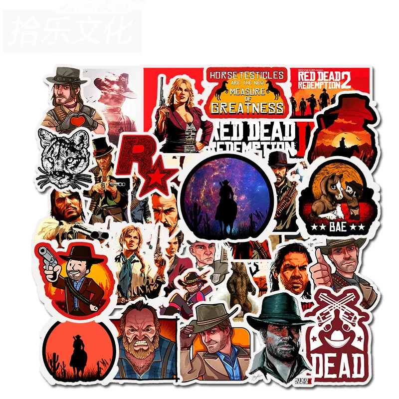 50 шт. Игра Red Dead Redemption 2 серия наклейка s мотоцикл наклейка для телефона ноутбука забавные граффити наклейки s наклейки Pegatinas