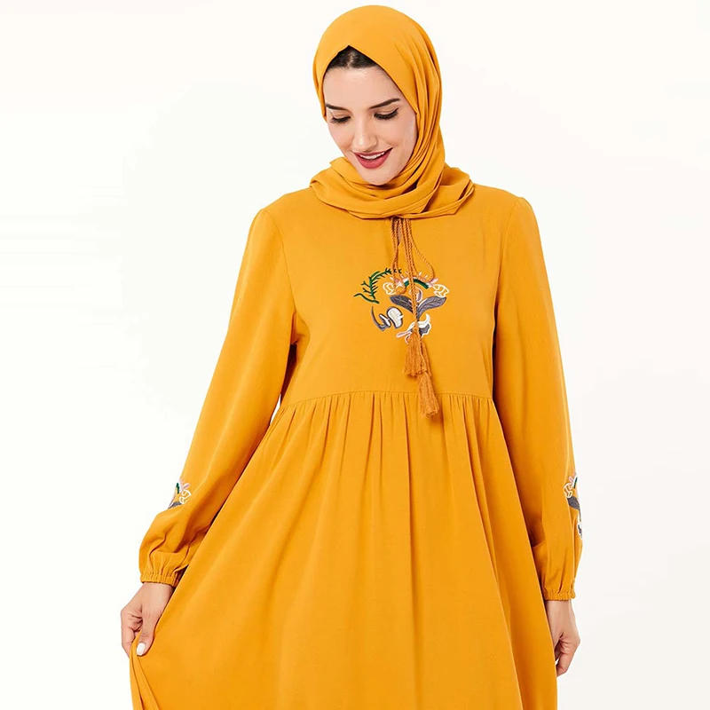 Abaya мусульманский хиджаб платье Дубаи, Арабская одежда, Восточный халат платье Tesettur Elbise Турция одеяние мусульмане Morocco Arabe Caftan Vestidos