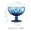 Salad Glass Bowl Glass Russian Retro Relief Style Salad ice Cream Shake Goblet Cup Restaurant Hotel Banquet Household Items ► Photo 3/6