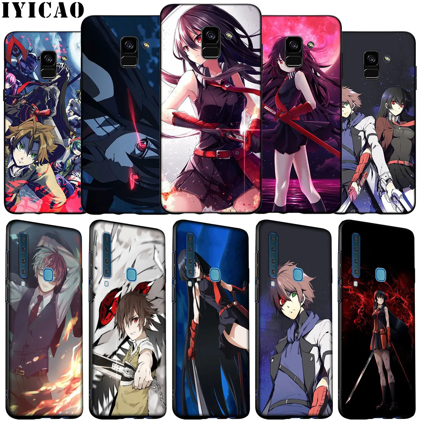 IYICAO Akame Ga Kill Soft Silicone Phone Case for Samsung Galaxy A6 A9 A8 A7 2018 A3 A5 Note 9 8 10 Plus 20 Ultra Cover | Мобильные