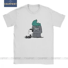 Call Of Snoophulhu, Винтажная футболка, мужская, loveccraft, Call of Cthulhu, с коротким рукавом, топы, графические футболки, хлопок, с круглым вырезом, футболка размера плюс