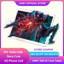 ANRY – tablette de 10 pouces MTK6797T X25 Android 8.1 8000mAh 1920*1200 Deca Core Wifi GPS 4G appel téléphonique tablette 10 ES RU en stock