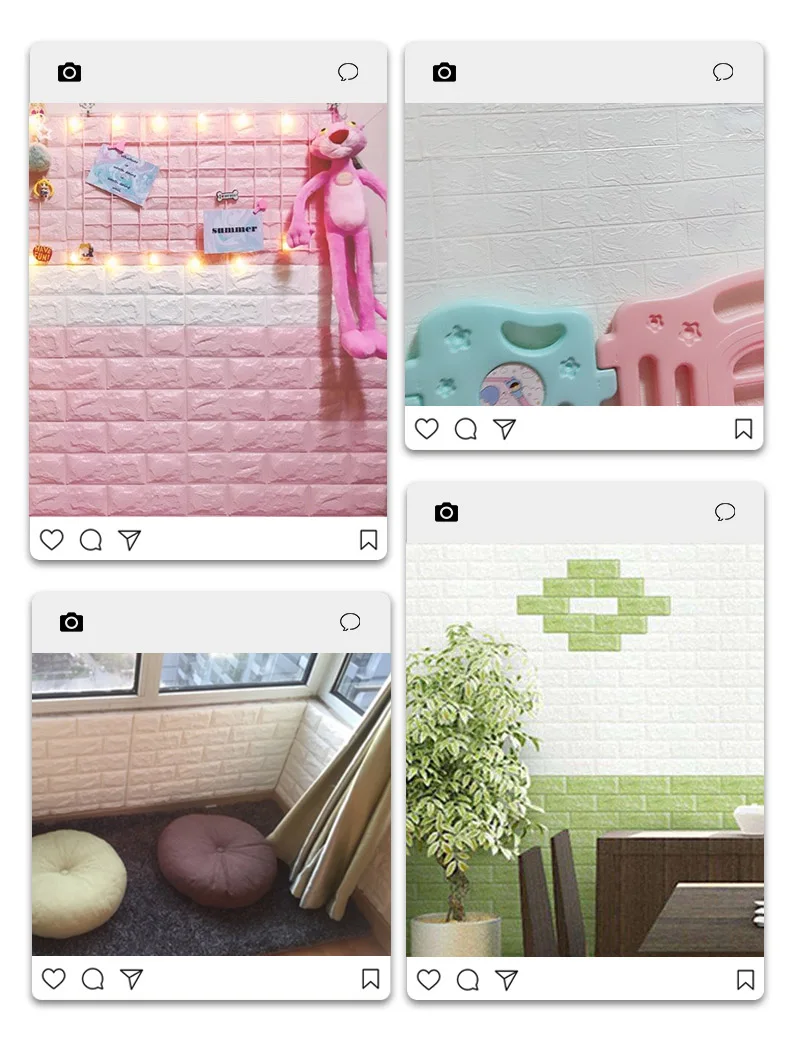Обои 3D самоклеющиеся кирпичные мраморные имитация рельефные DIY для детской комнаты кухни спальни водонепроницаемые наклейки 3D обои