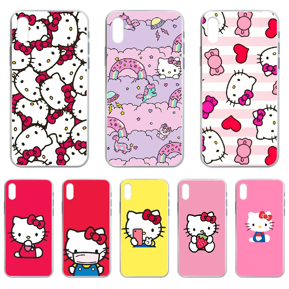 Милый розовый чехол для телефона с кошкой Китти iphone 4 4S 5 5C 5S 6 6S PLUS 7 8 X XR XS 11 PRO SE 2020 MAX