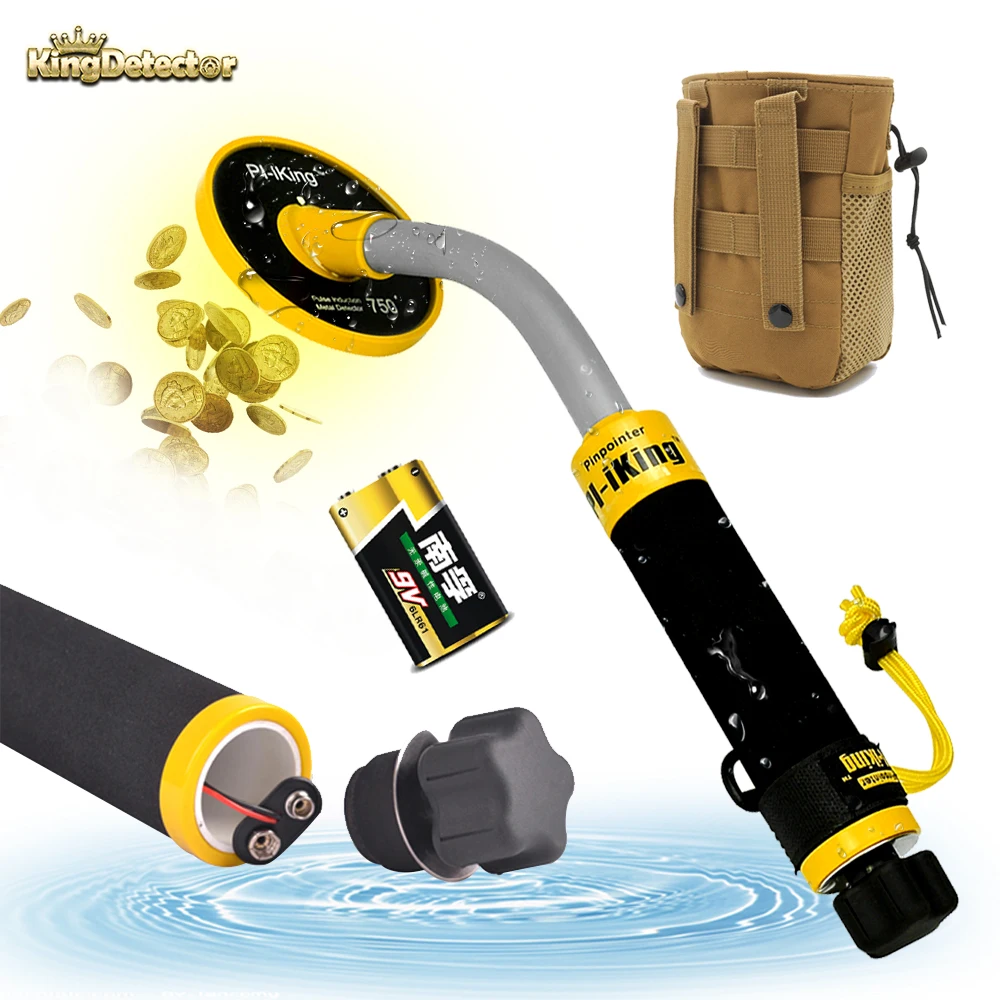 Gold Hunter Hand Held Pinpointing metal detector Gold GP-pointer Static alarm GP360 Hand Portable Dustproof Metal Detector tool - Цвет: With Battery and Bag