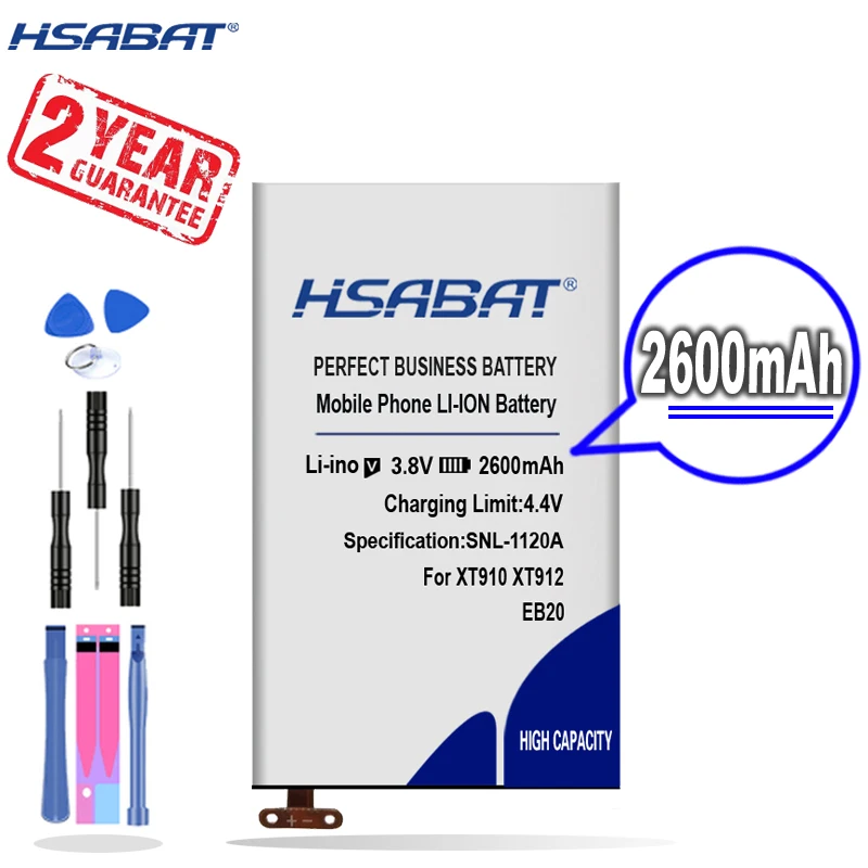 New Arrival 2600mAh EB20 Battery for Motorola Droid RAZR SNN5899A SNN5899 XT889 SNN5899B XT910 XT912 T5 Atrix HD MB886 | Мобильные
