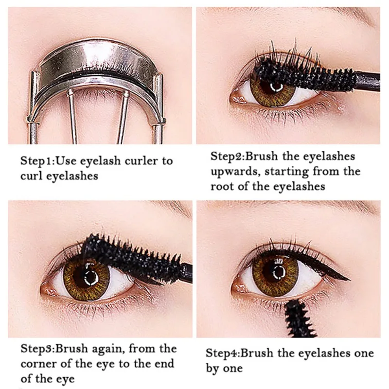 Long And Thick Mascara Long-lasting Waterproof Smudge-proof Slender Curling Mascara