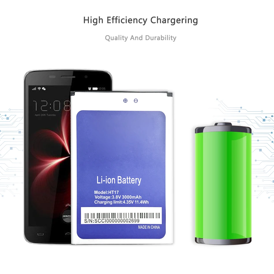 Новый аккумулятор для HOMTOM HT17 Аккумулятор Pro 3000 мАч сменные батареи сотового