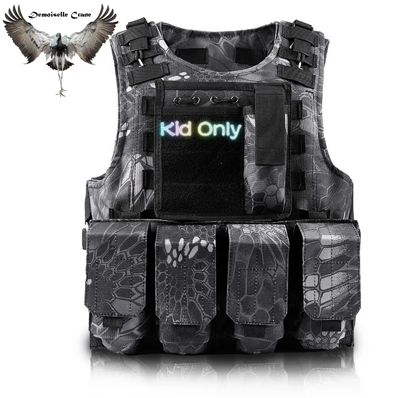 

FX Children Outdoor CS Shooting Gear Vest Kid Military Combat Training Camping Hunting Multi-function Tactical Waistcoat