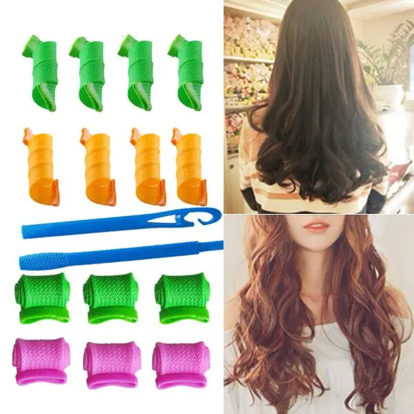 

18pc/set Resin Magic No Heat Hair Curlers Snail roll Wave roll Hair Styling Tool Hair Curling Styling DIY Tool