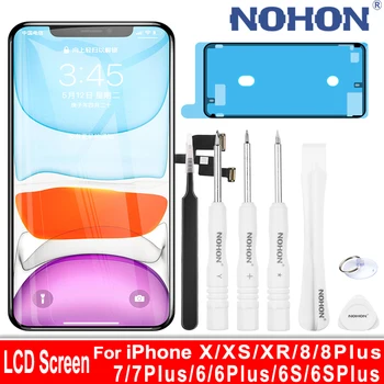 

NOHON LCD Screen For iPhone X XS XR 8 7 Plus 6 6S Plus With 3D Touch Digitizer Assembly No Dead Pixel Replacement Display AAA+++
