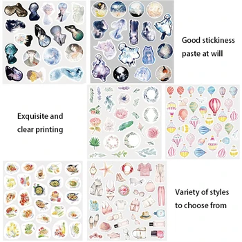 

Creative Cute Cartoon Boy Girl Plant Gourmet Sticker Diary Scrapbook Handmade DIY Decorative Stickers Student Stationery