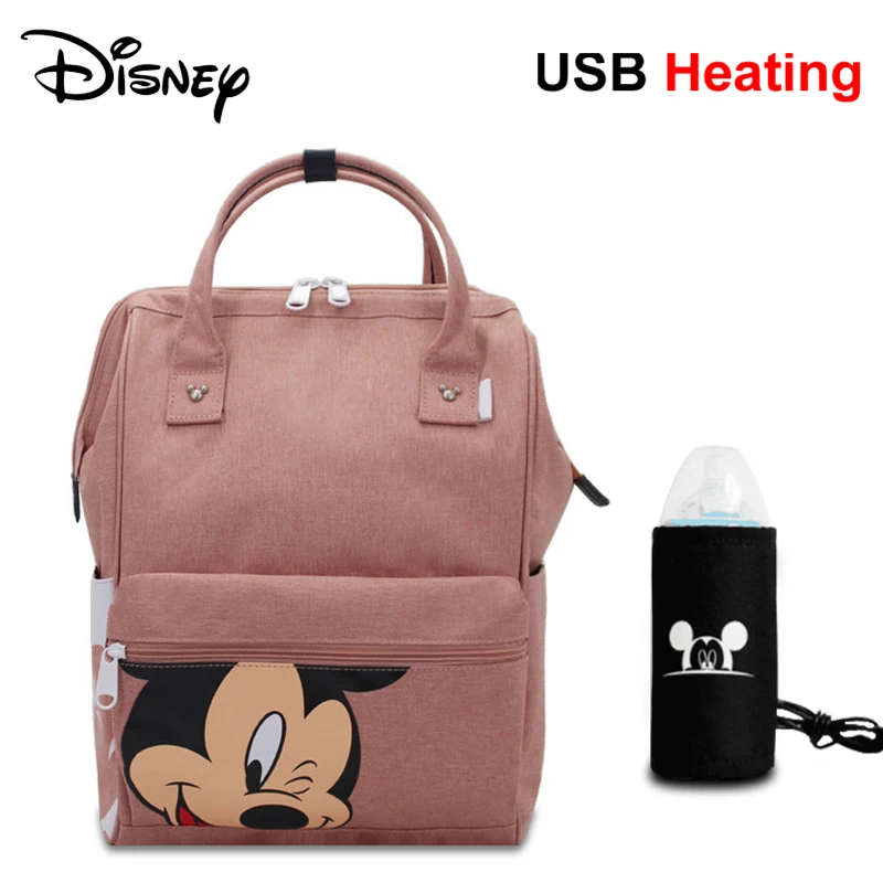 Disney сумки для ухода за материнством для мамы USB детские пеленки сумка органайзер водонепроницаемый рюкзак для коляски Дисней мама пеленания Влажные Сумки - Цвет: 19