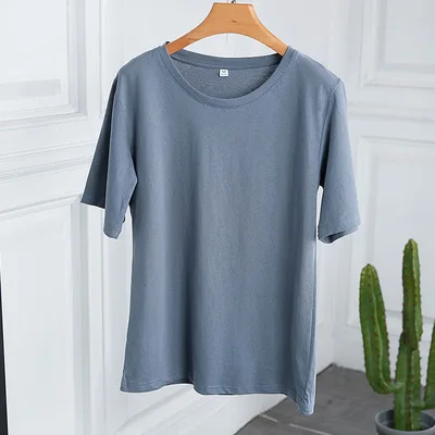 2020 t-shirt Korean version solid color white