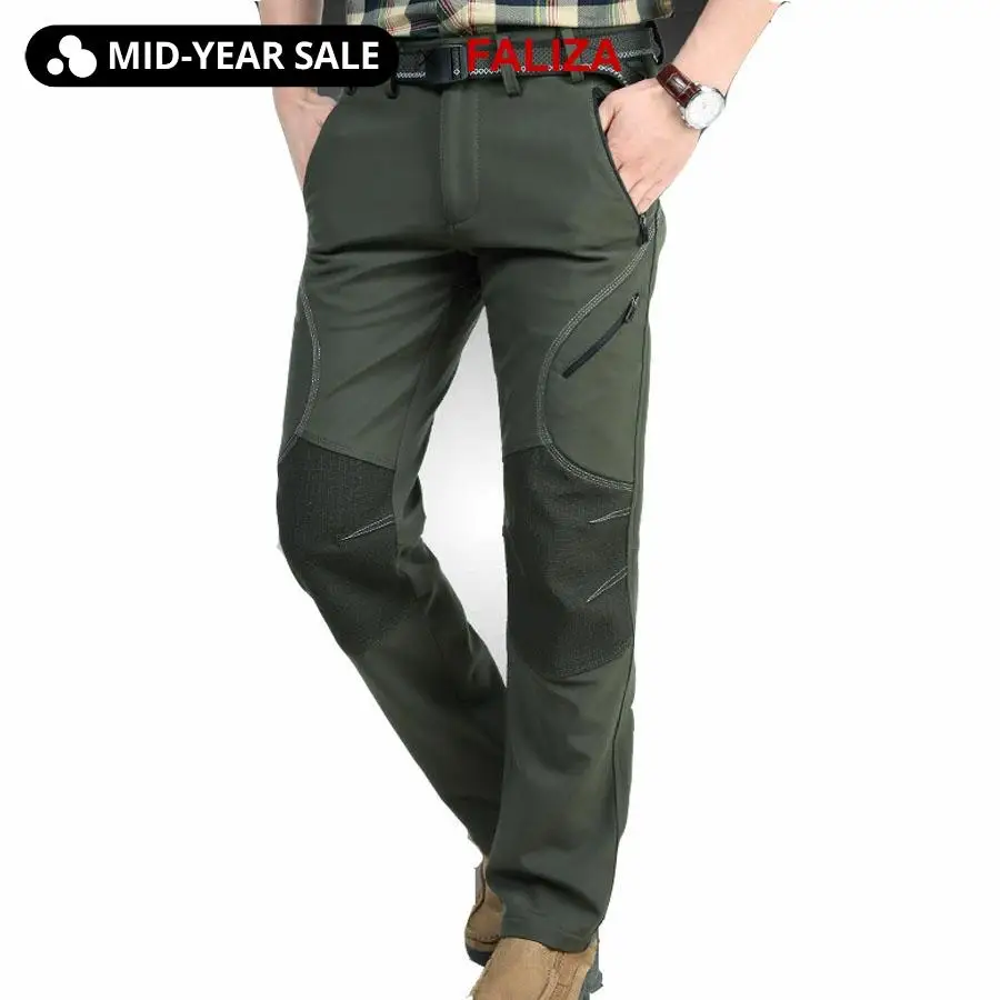 Мужские флисовые штаны FALIZA зимние из флиса с подкладкой утолщенные в армейском