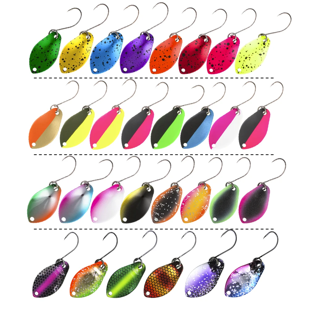 Jerry-kit de cuchara de trucha ultraligera, 2g, 3g, conjunto de Señuelos de Pesca