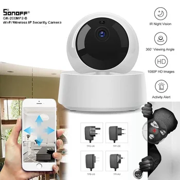 

Sonoff 1080P HD WiFi Wireless Alert Camera 2-way IP Security Camera E-WeLink APP Controled Motion Detective 360 Viewing Activity