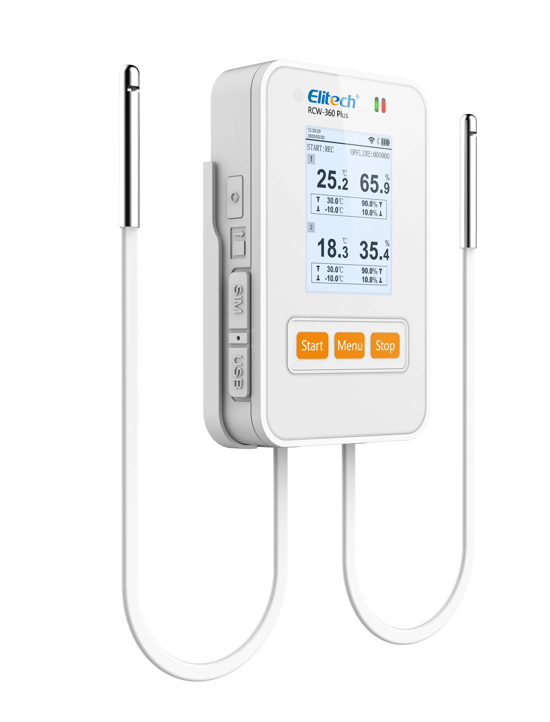 Elitech RCW360 Plus Wifi Temperature and Humidity Data Logger External