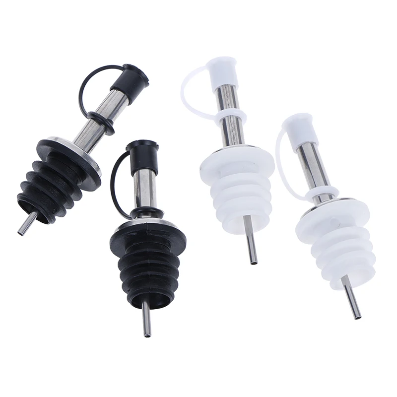 

Stainless Steel Wine Cork Pourer, Bottle Stopper Wine Cork Spout Dispenser With Silver Black Oil Bottle Cork