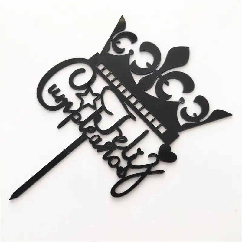 Decoration De Gateau Espagnol Joyeux Anniversaire Acrylique Couleur Noire Or Pour Fete D Anniversaire Pour Garcon Et Fille Decoration De Gateau Pour Reception Prenatale Decoration De Dessert Aliexpress