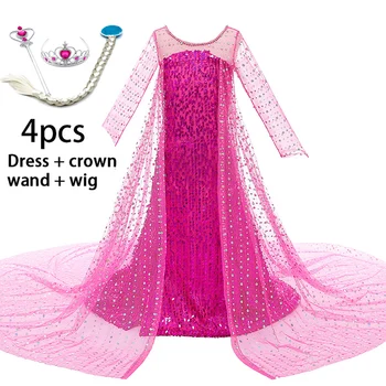 

Girls Dress Summer Elsa Cosplay Kids Dresses For Girls Hollow Sequins Princess Dress Carnival Party Children Clothing 8 10 Years