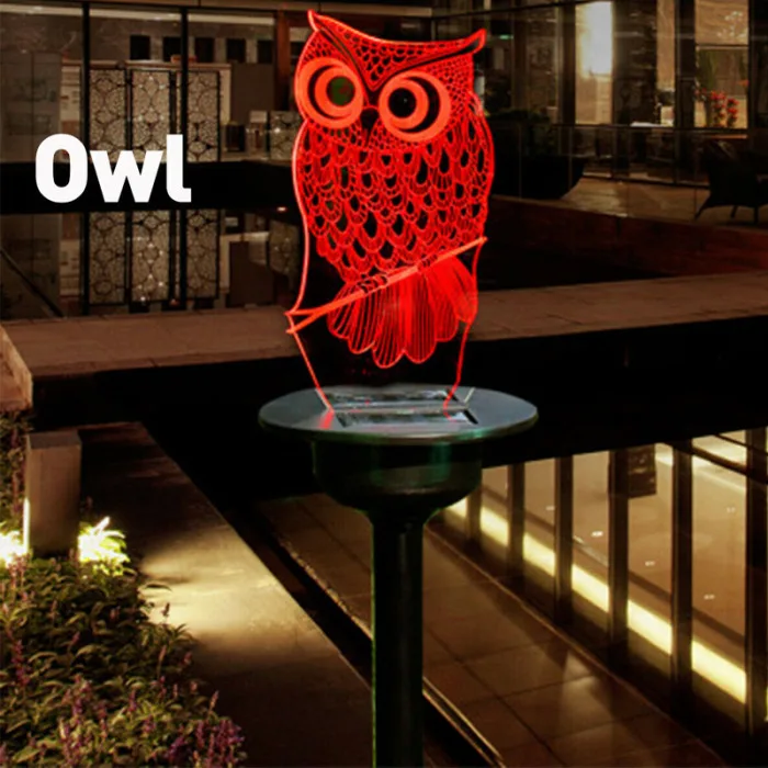 Solar Garden Lights LED 3D Animal Ornament Yard Lamp Outdoor Lawn Decor TP899