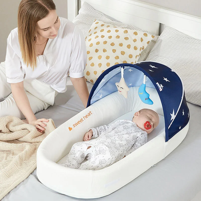 Cribs Portable Baby Bed with Mosquito Net Newborn Outdoor Travel Mommy