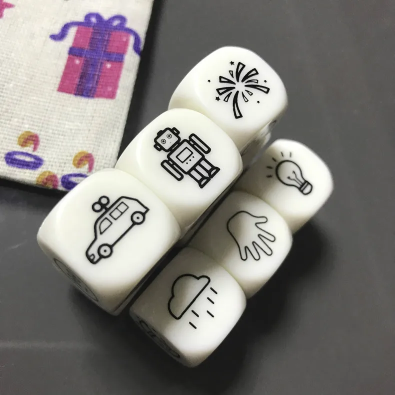 История паззл с игральными кубиками настольная игра повествование история металлические коробки Семья/вечерние/друзья родители с детьми смешная английская игра