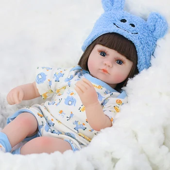 

Bebe Reborn Dolls de Silicone Girl 43 cm adorable newborn Doll Toys For cloth body boneca Baby Doll Best Gifts toys