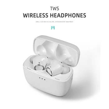 

Wireless Earphones TWS Bluetooth 5.0 in-Ear Deep Bass Earbuds Built-in Mic Headset with Smart Touch Control