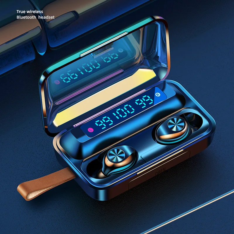 Bluetooth Headphone F9 TWS Press Earphone Wireless Bluetooth 5 0 Earphones Waterproof LED Display Sports Earphones