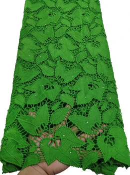 

ATB83 Best Selling milk silk laces African Fabric Nigerian French Fabric High Quality Nigeria Tulle cord Lace Fabric GREEN