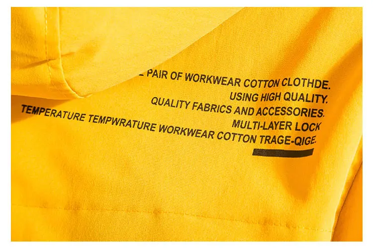 LAPPSTER Мужская Уличная зимняя куртка желтая Парка мужская Harajuku уличная ветровка корейские зимние плотные пальто размера плюс