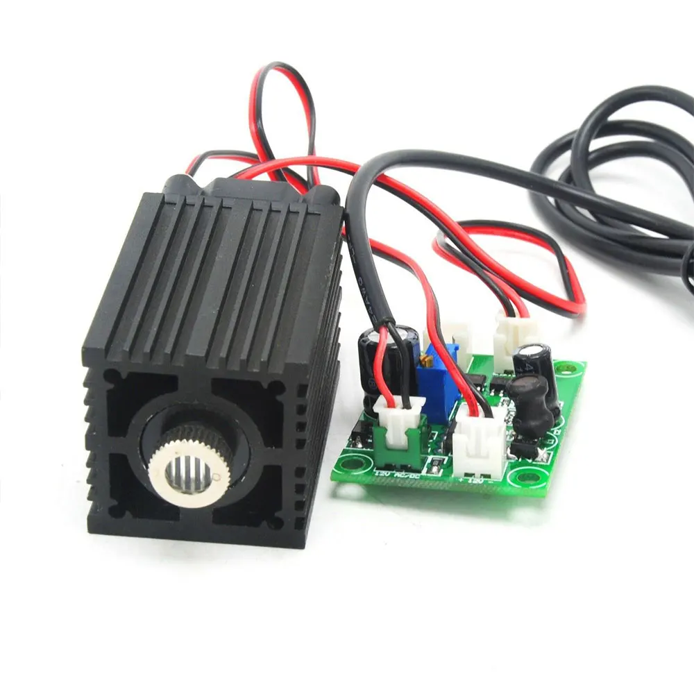 

12V 300mw 635nm Orange Red Laser Diode Module Focusable Dot Lazer Unit 33x50mm
